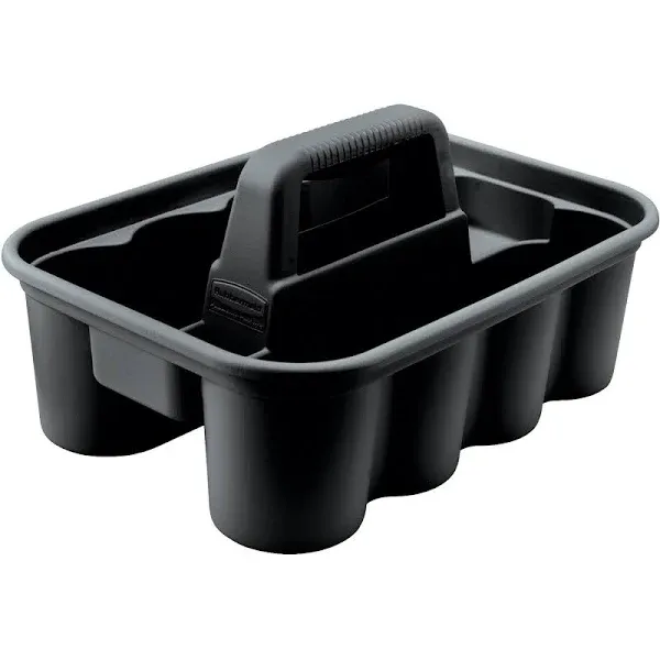 Rubbermaid Commercial Products Deluxe Carry Caddy for Take-Out Coffee/Soft Drinks, Postmates/Uber Eats/Food Delivery, Cleaning Products, Sports/Water Bottles, Black