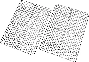 Checkered Chef Cooling Rack for Cooking and Baking - 11 ¾" x 17 Set of 2 Stainless Steel, Oven Safe Grid Wire Cookie Cooling Racks