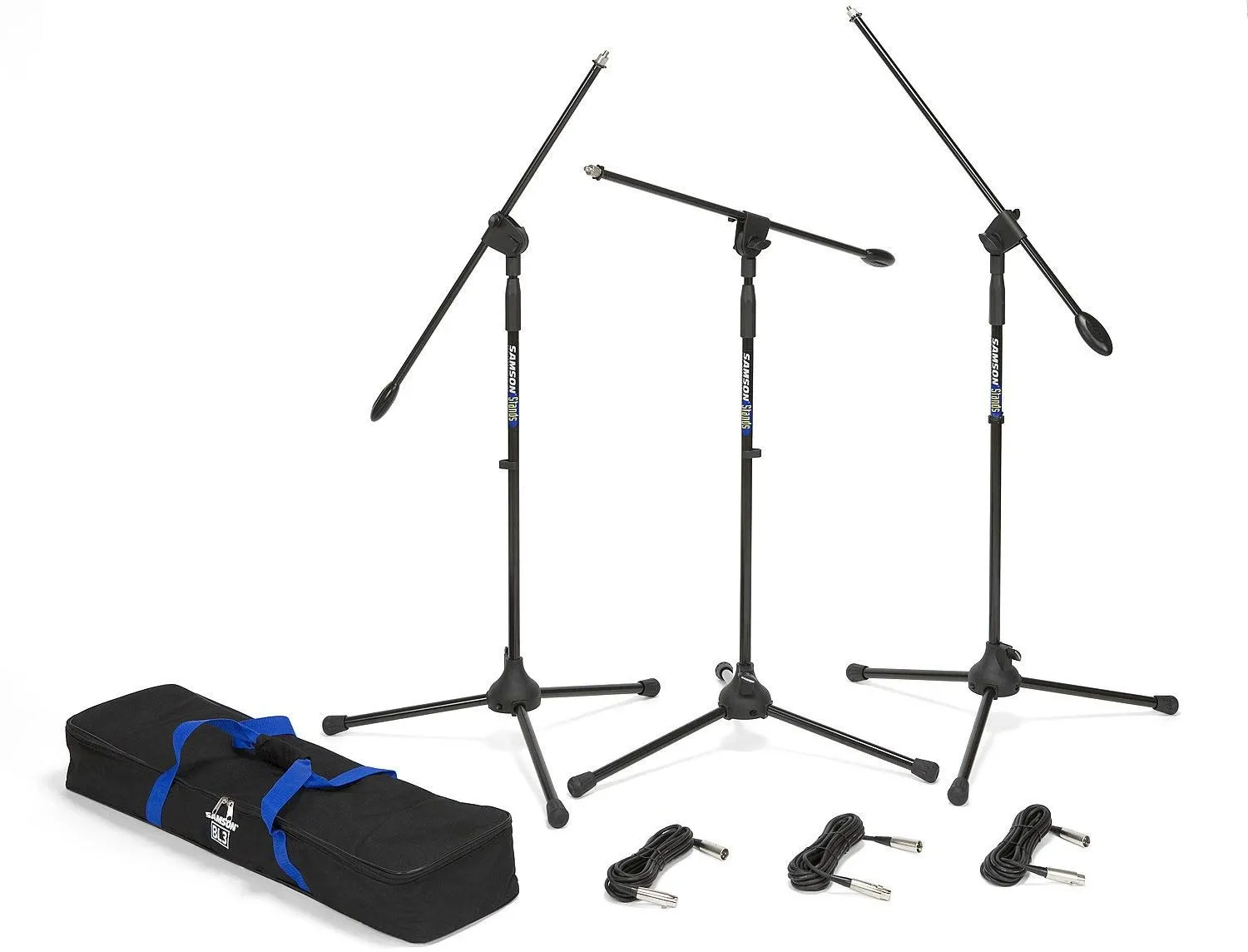 Samson BL3VP Ultra-Light Boom Mic Stand (3 Pack) w/ Cables and Bag | Reverb