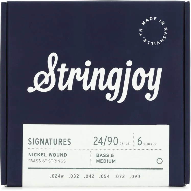 Stringjoy 24-90 Signatures Bass VI Balanced Medium Gauge Nickel Wound Guitar Strings