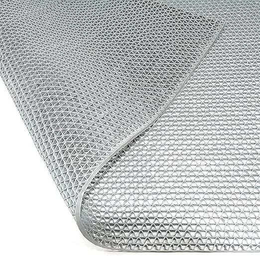 Qunbio 3 x 10ft Drainage Mat, Non Slip  Mat Commercial Floor Mat for Bathroom Pool Washroom Restaurant Garage Indoor Outdoor, Grey