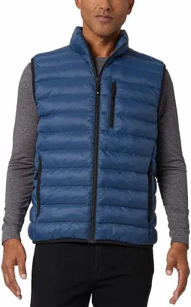 32 Degrees Men&#039;s Blue Lightweight Poly-Fill Packable Vest (1521640) Size L - NWT