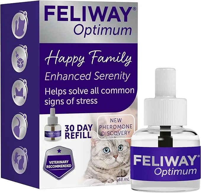 FELIWAY Optimum, Enhanced Calming Pheromone 30-day Refill – 3 Pack