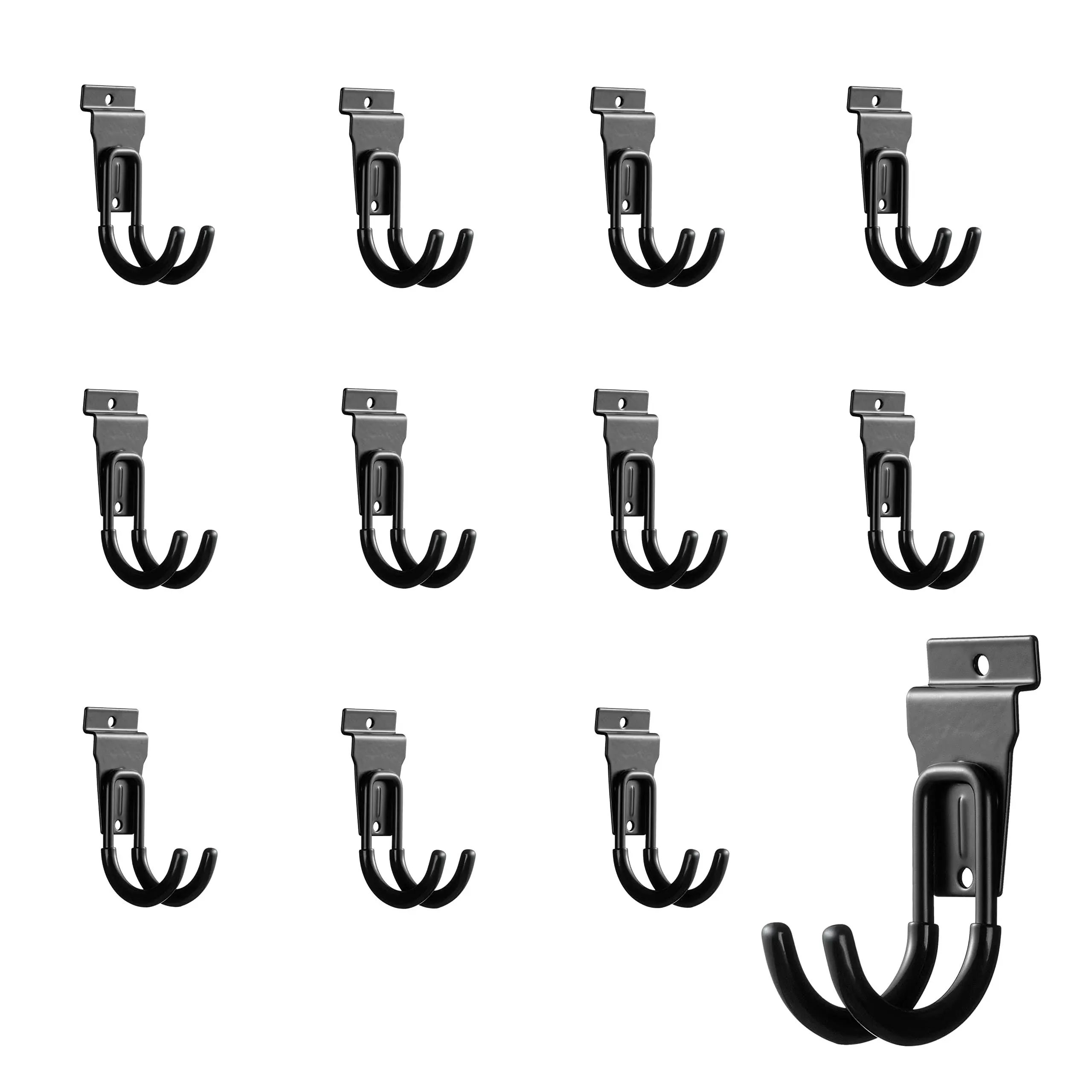 PYBTOOL 12Pack Slatwall Hooks Heavy Duty Slatwall Accessories Garage Small J ...