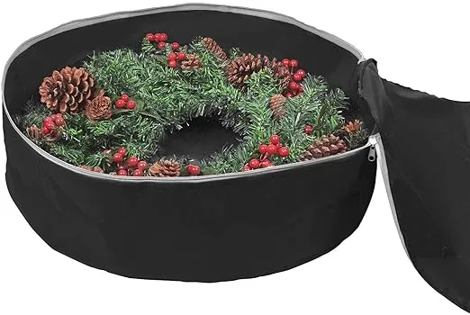 Primode Christmas Wreath Storage Bag 36&#034;- Garland Wreaths Container with Handles