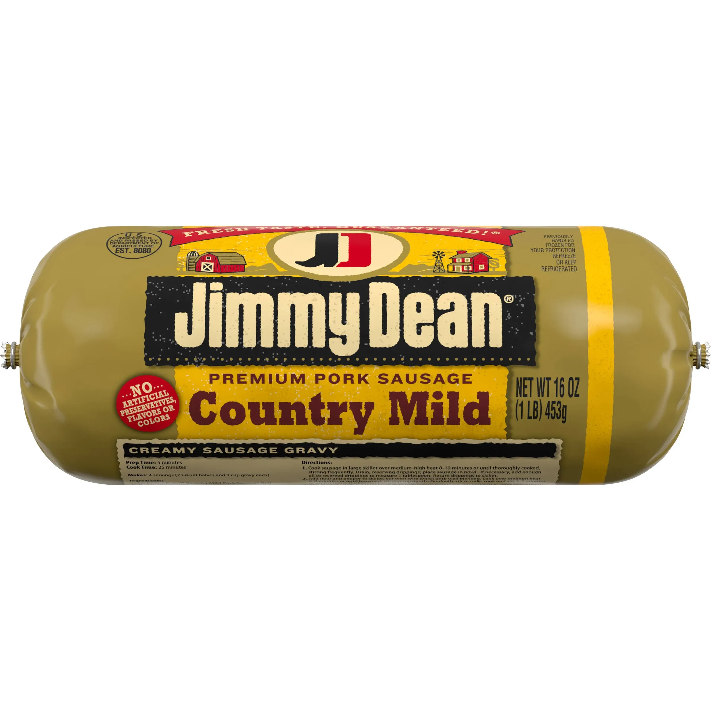 Jimmy Dean Pork Sausage, Premium, Country Mild - 16 oz