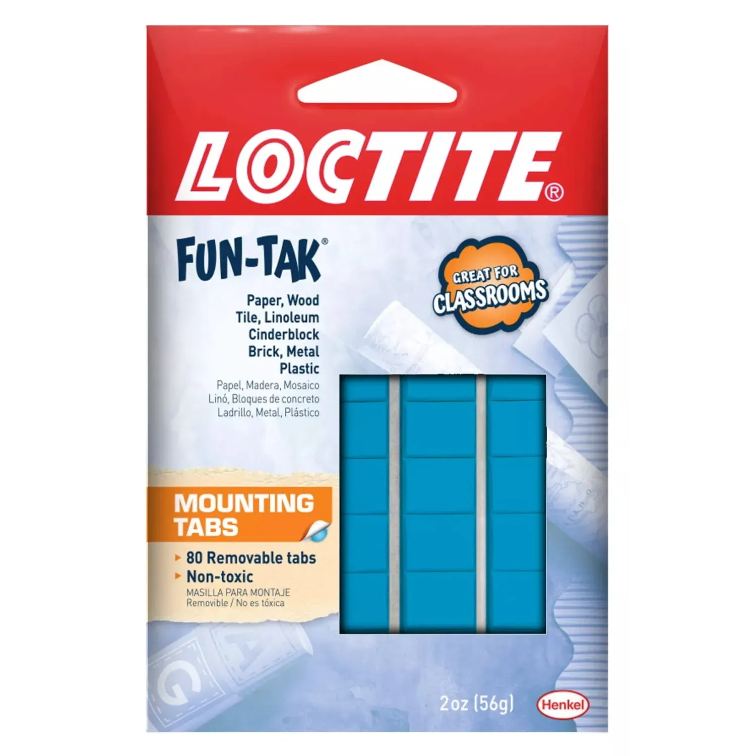 Loctite Mounting Fun-Tak - Mounting Putty - Carton of 12, Blue