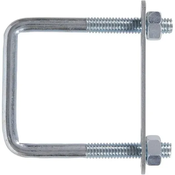 Hardware Essentials 320898 Square U-Bolt-3/8X3Lx4W, Zinc