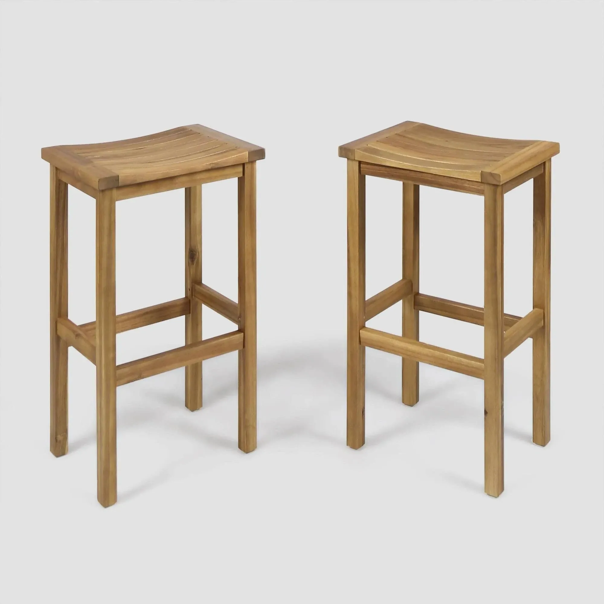 Christopher Knight Home Caribbean Acacia Wood Outdoor Bar Stool