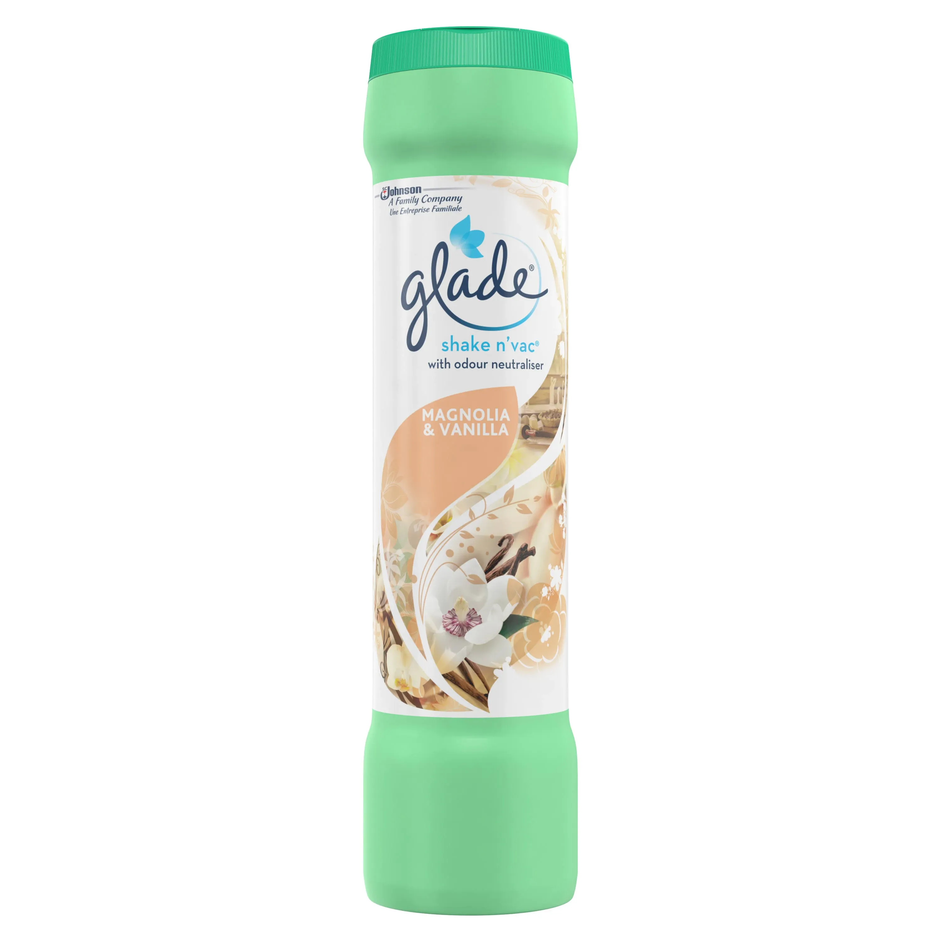 "Glade Shake 'n Vac Carpet Freshener Magnolia and Vanilla"