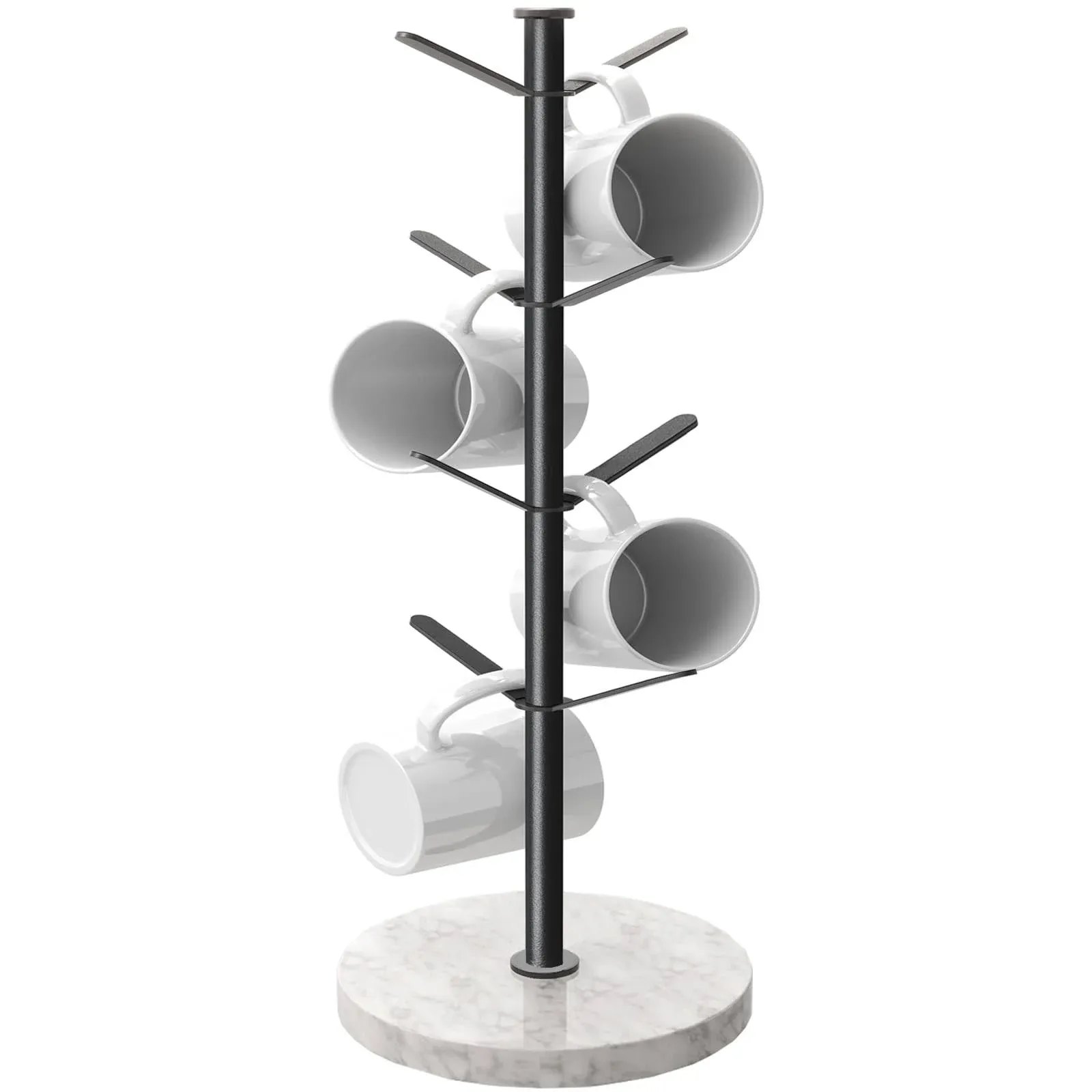 Gypie Marble Mug Holder Tree, 8 Hooks Coffee Cups Stand, New Upgraded Stable Mug ...