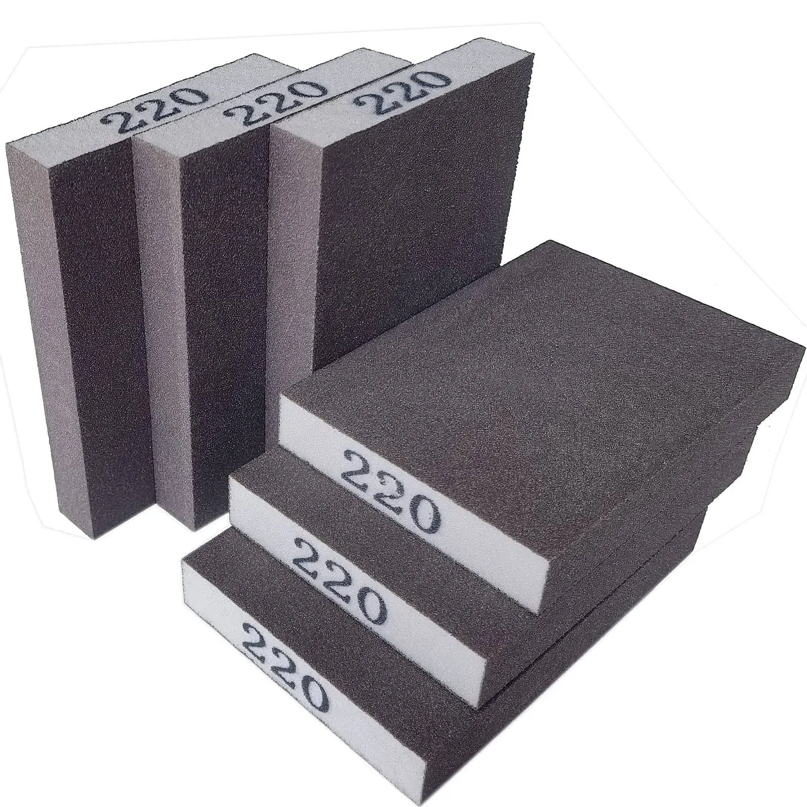 Tonmp 6 Pack 220 Grit Superfine Sanding Sponge