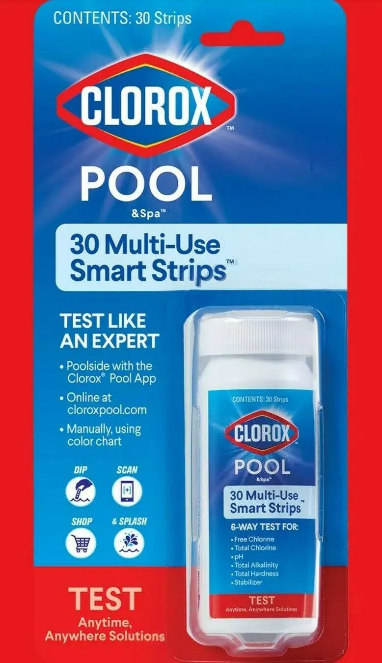 Pool &amp; Spa 74030CLX 6-Way Test Strips - 30 multi-use smart strips