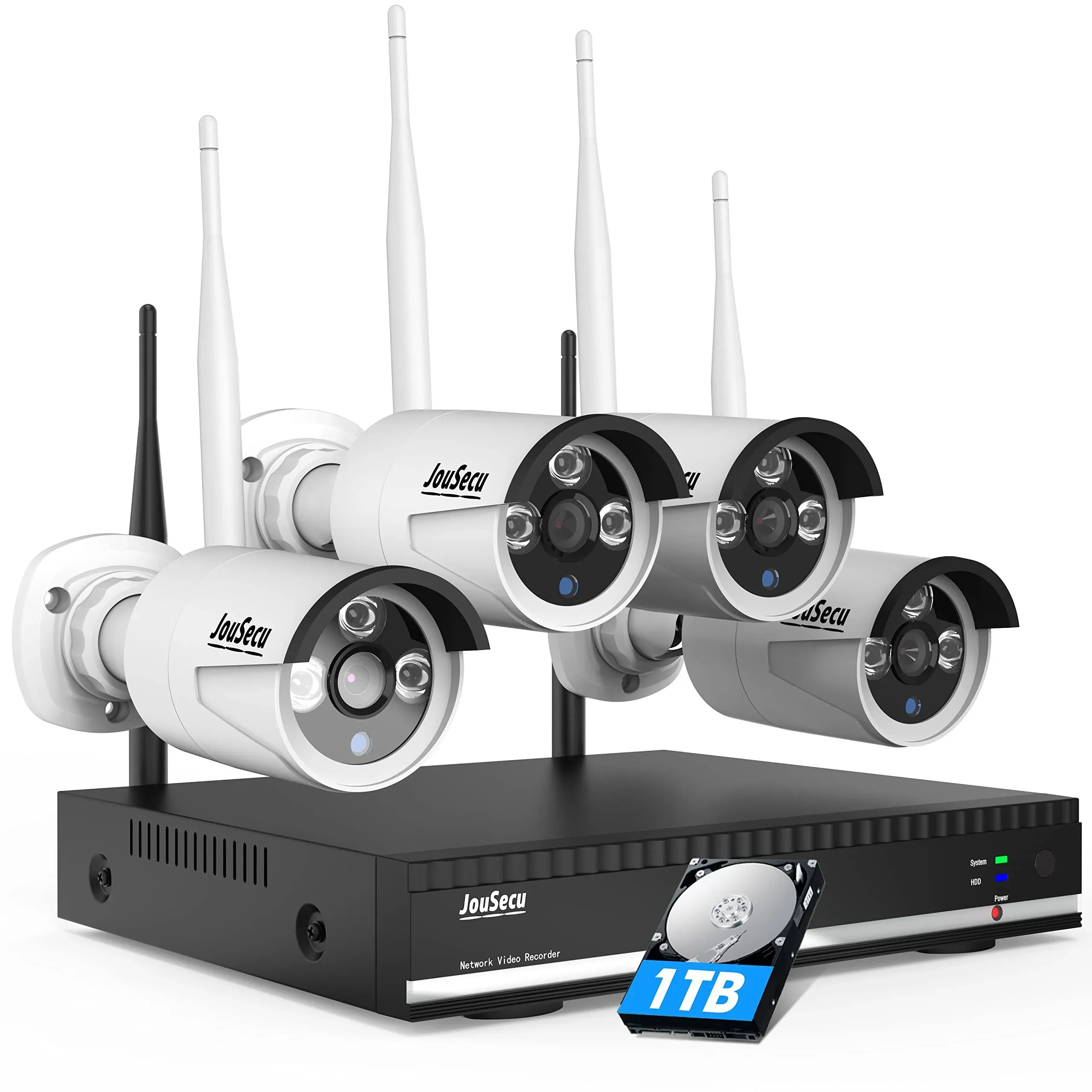 JouSecu Home Security Camera System Wireless Surveillance NVR Kit with 8CH NVR ...