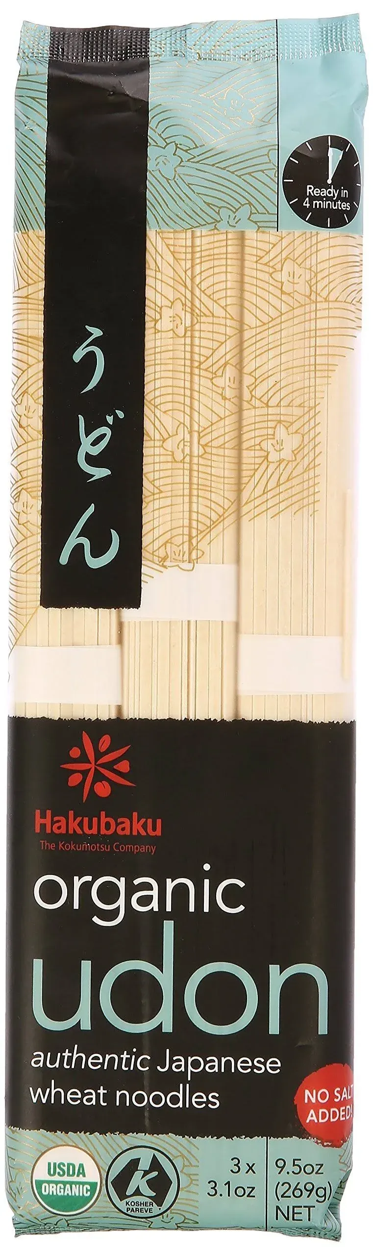 Hakubaku Organic Udon Wheat Noodle 1 x 9.5 OZ