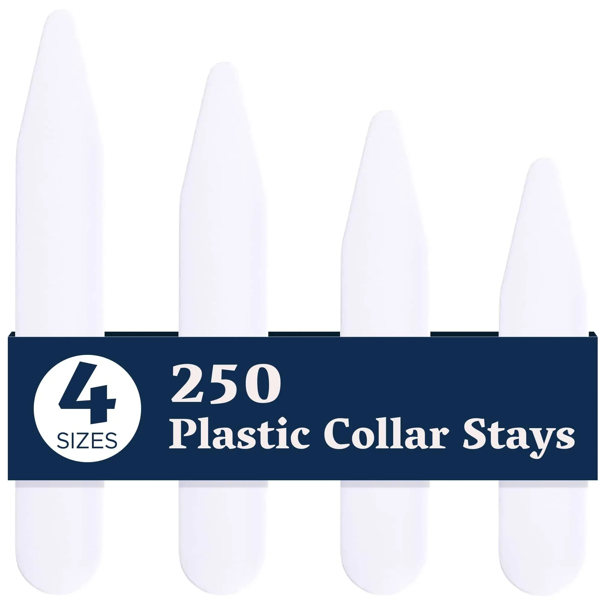 250 Plastic Collar Stays for Men - Men&#039;s Collar Stays for Men&#039;s Dress Shirts ...