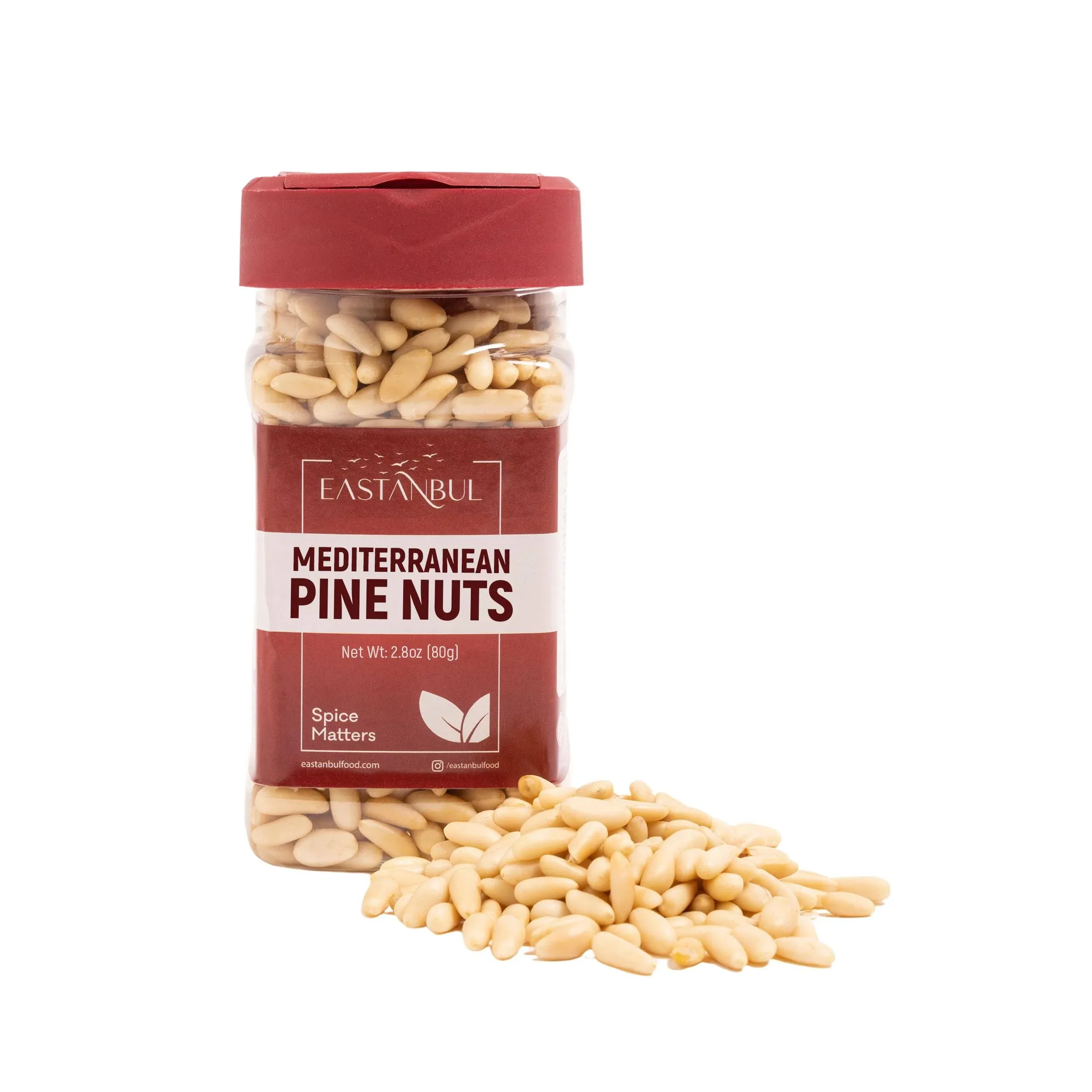 Eastanbul Mediterranean Pine Nuts 2.8oz, Fresh Pine Nuts for Pesto, Salads & Many ...