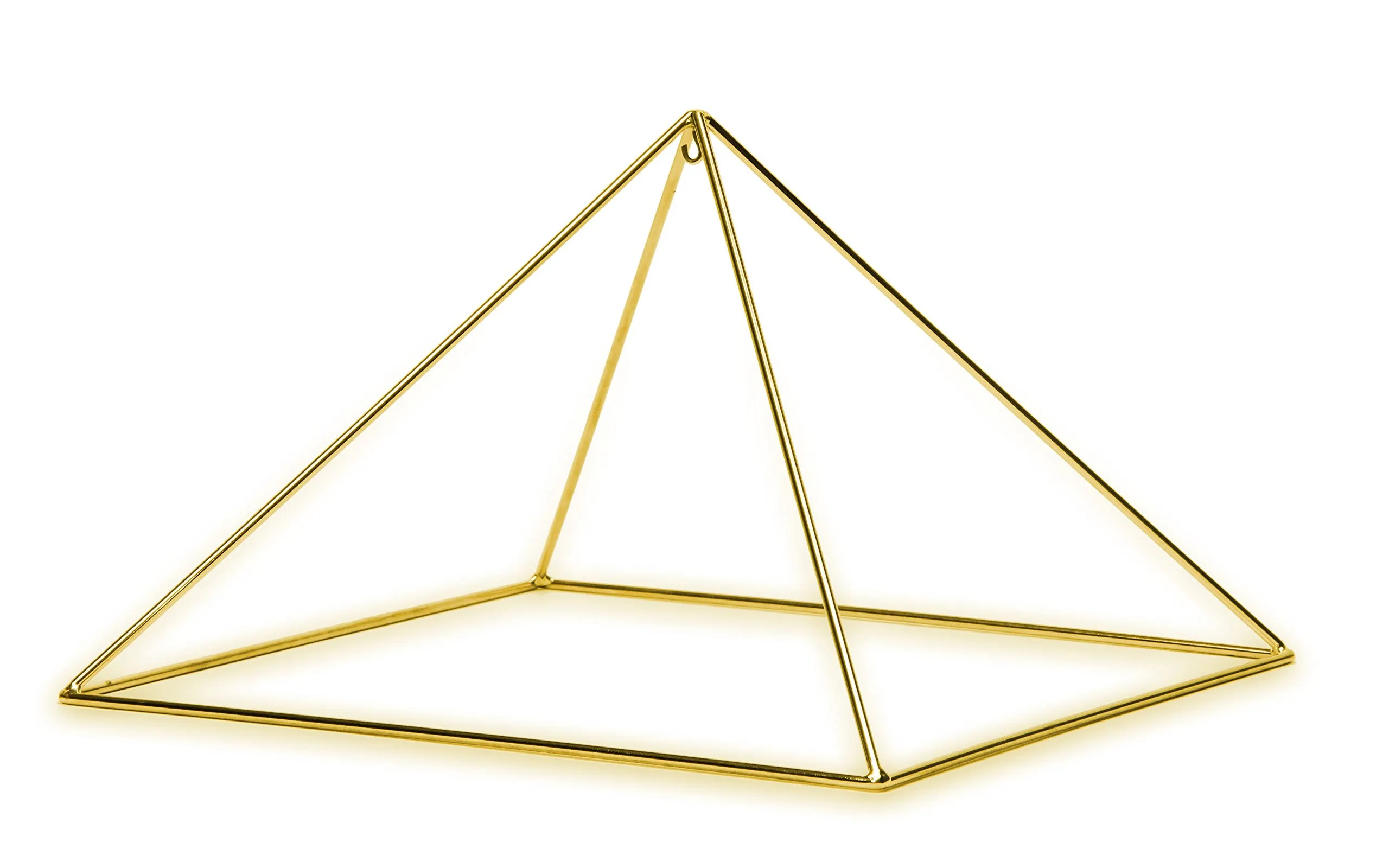 Finest Quality 51 Degree 9" 24K Gold Plated Copper Meditation Pyramid for Healing