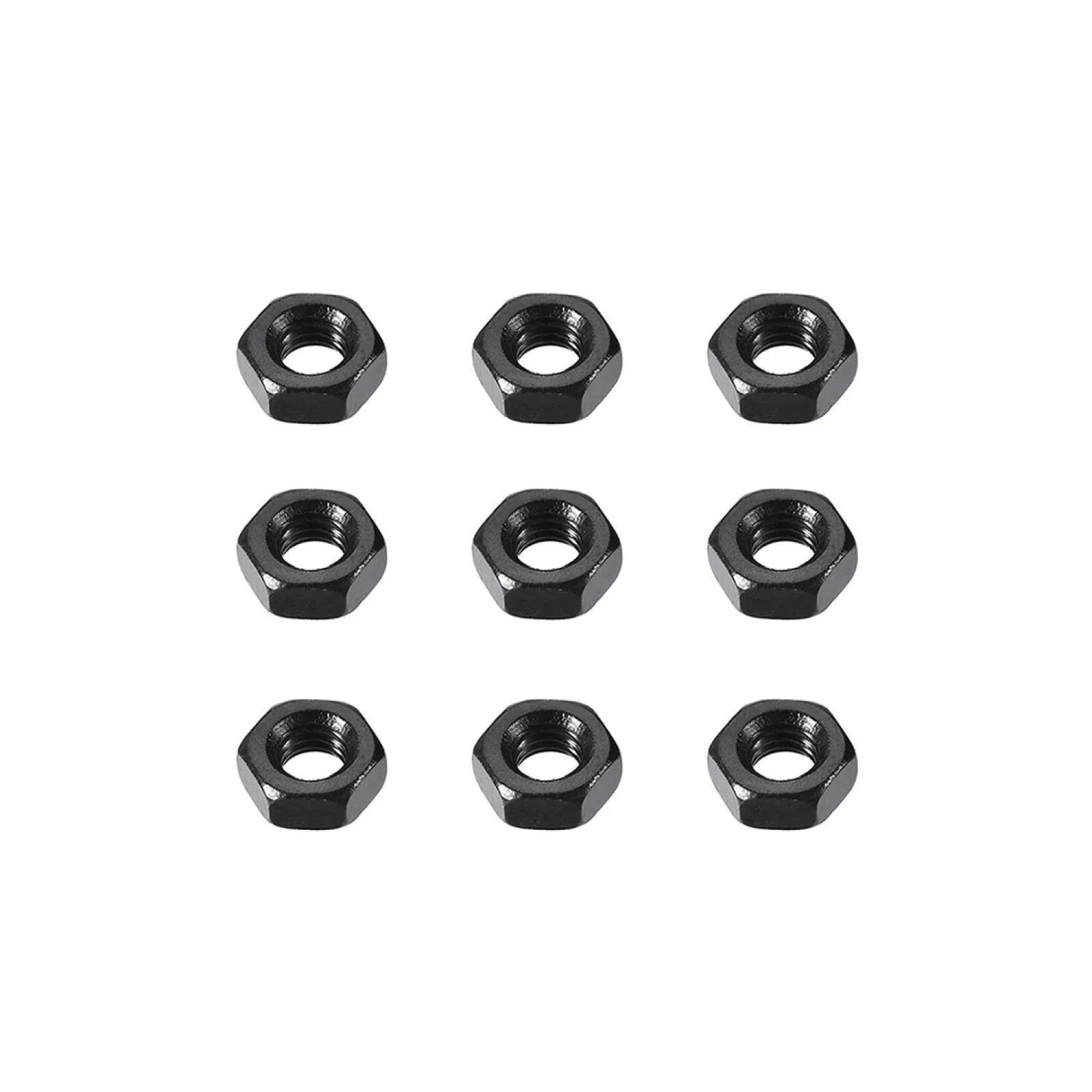 uxcell M3 Carbon Steel Grade 8 Hexagon Hex Nut Black 100pcs