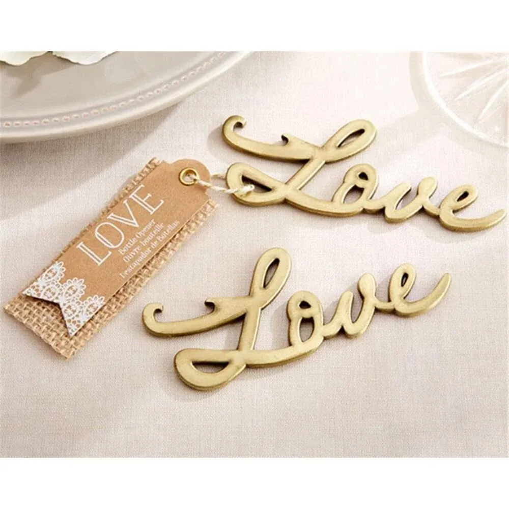 Kate Aspen Love Antique Bottle Opener, Gold