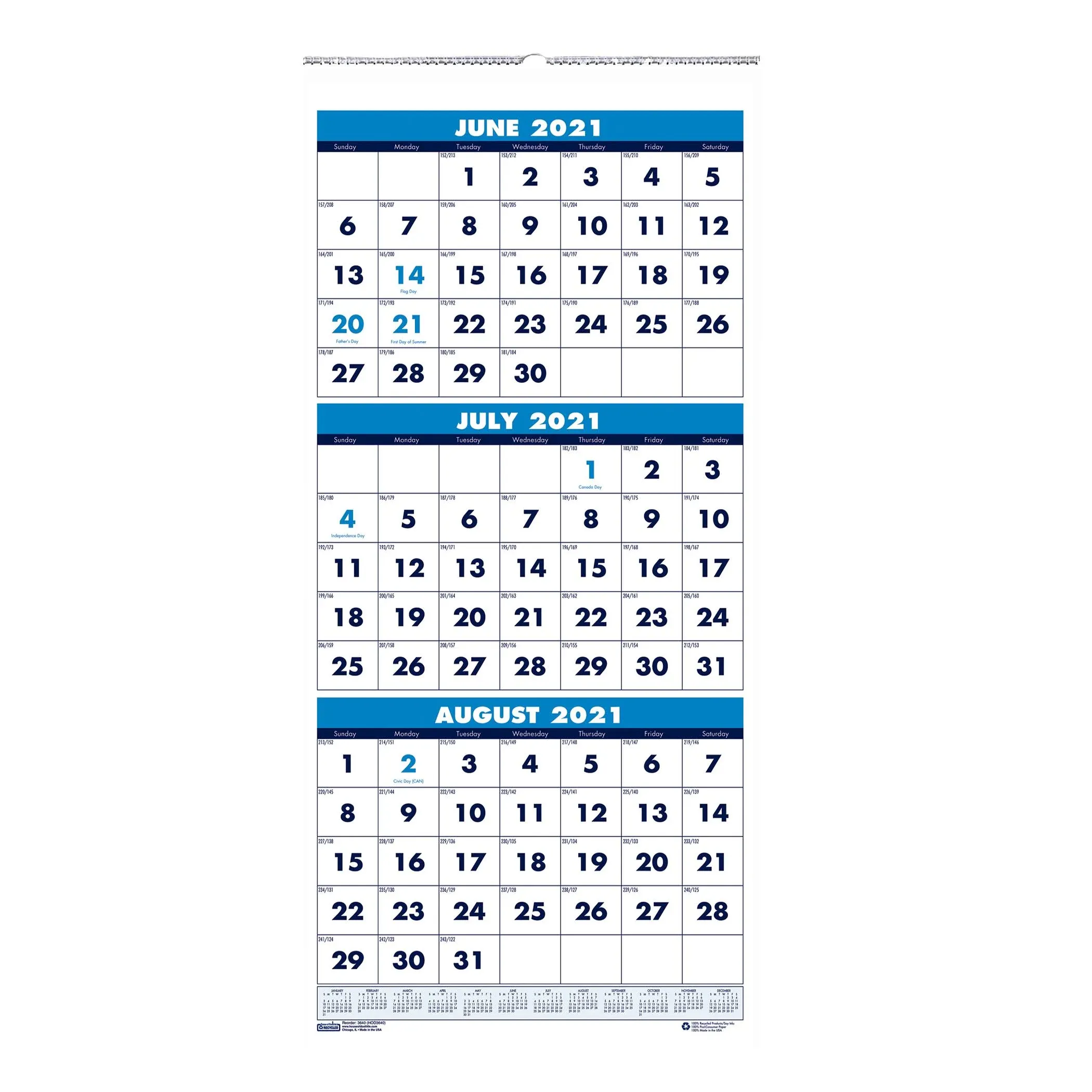 House of Doolittle Academic Wall Calendar