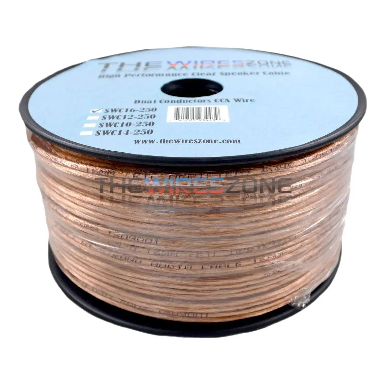 Clear Transparent 250 ft 16 Gauge 16AWG Speaker Wire Cable for Car Home Audio