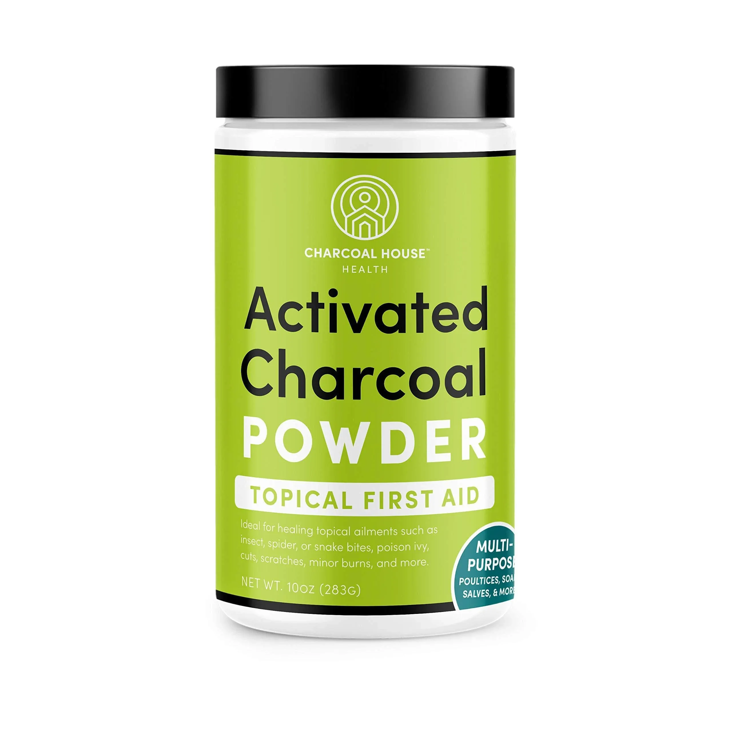 Hardwood Activated Charcoal Powder - Topical First Aid 10 Ounce