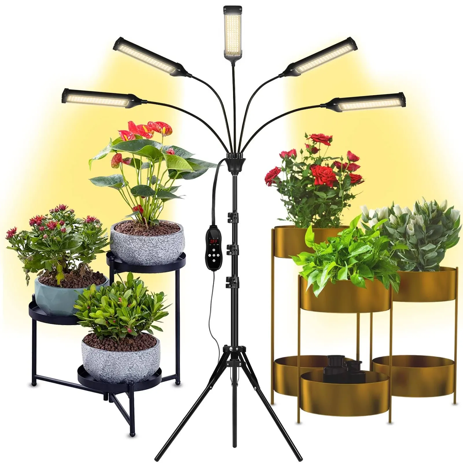 Grow Lights For Indoor Plants Full Spectrum Led Grow Light With Stand Auto On/of