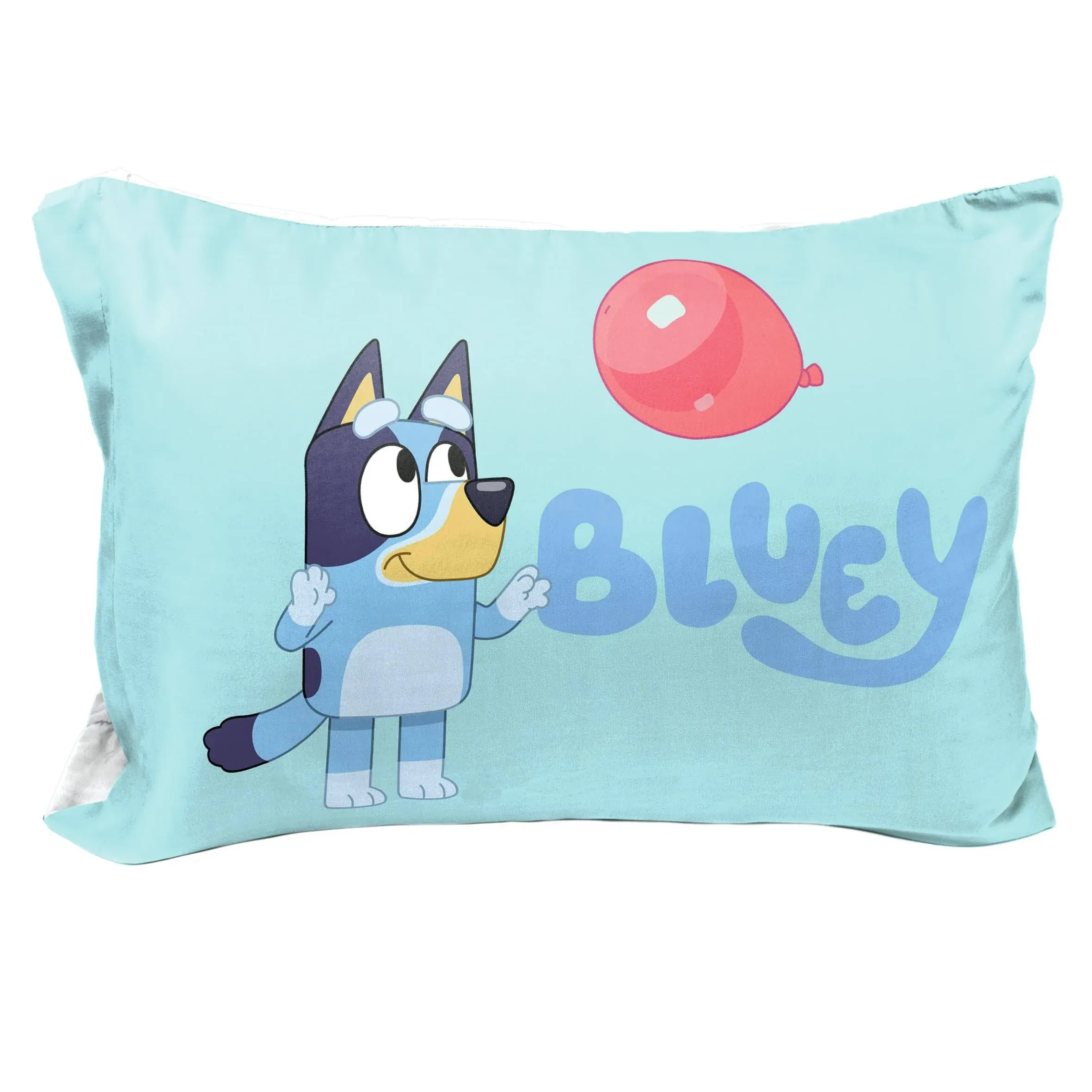 Bluey 869291 20 x 30 in. Bluey & Bingo Balloon Chase Double-Sided Pillowcase ...