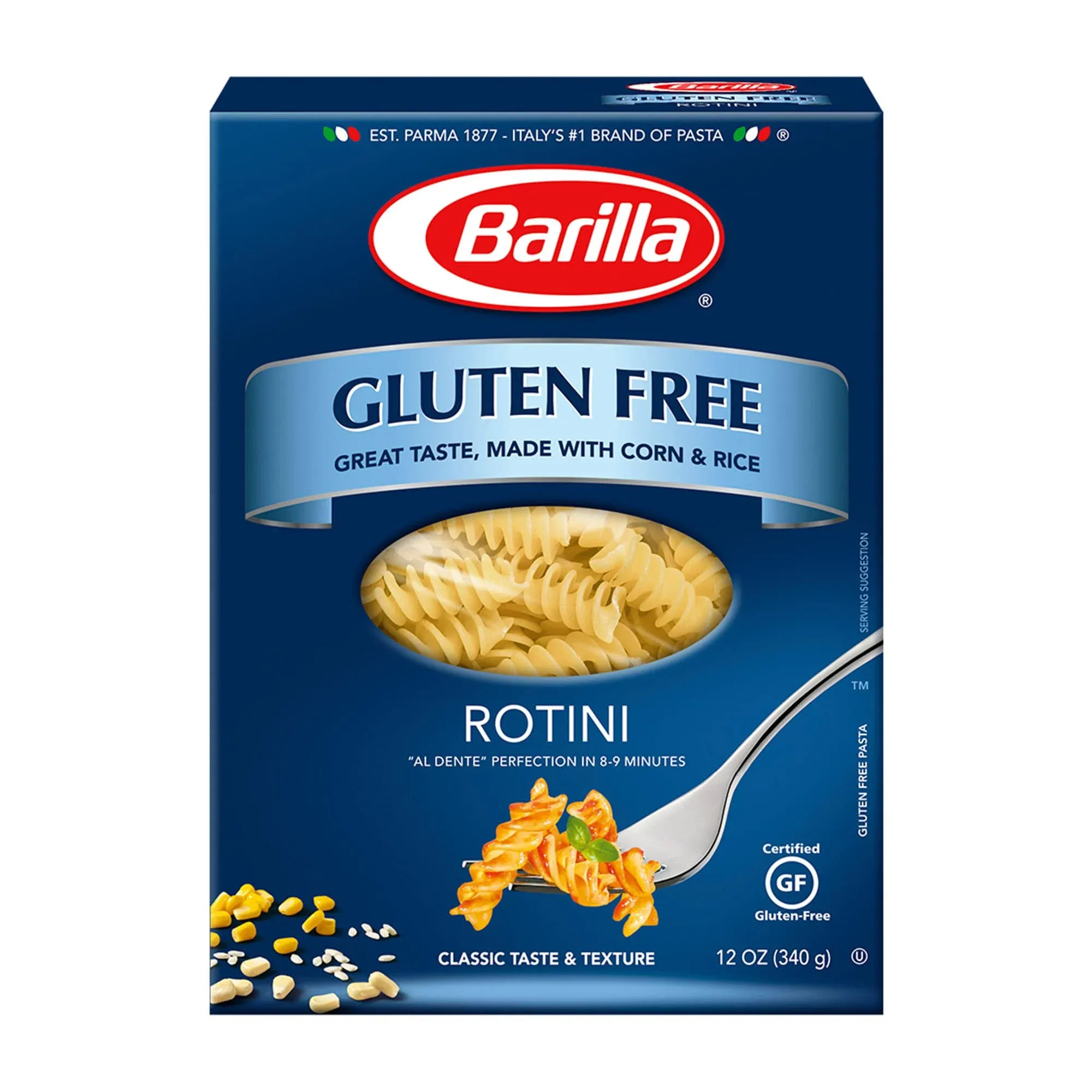 Barilla Rotini Pasta Gluten Free, 12 Ounce (Pack of 8)