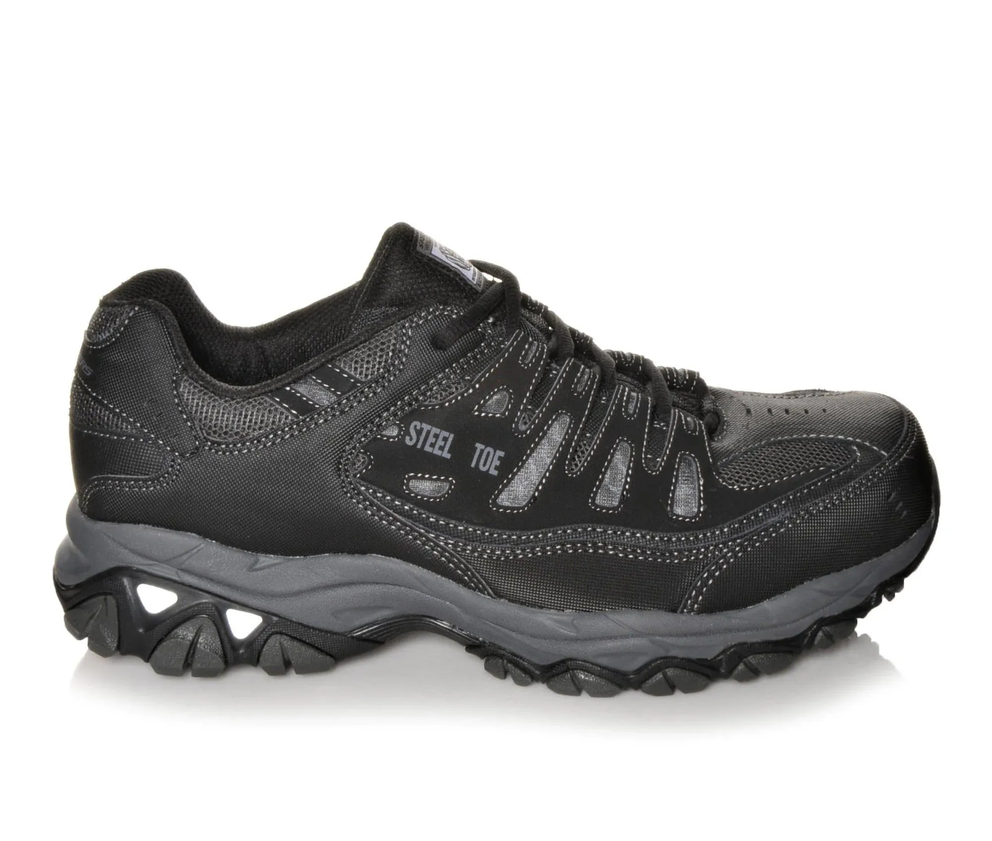 Skechers Shoes: Men's 77055 BKCC Black Charcoal Cankton Steel Toe Athletic Shoe