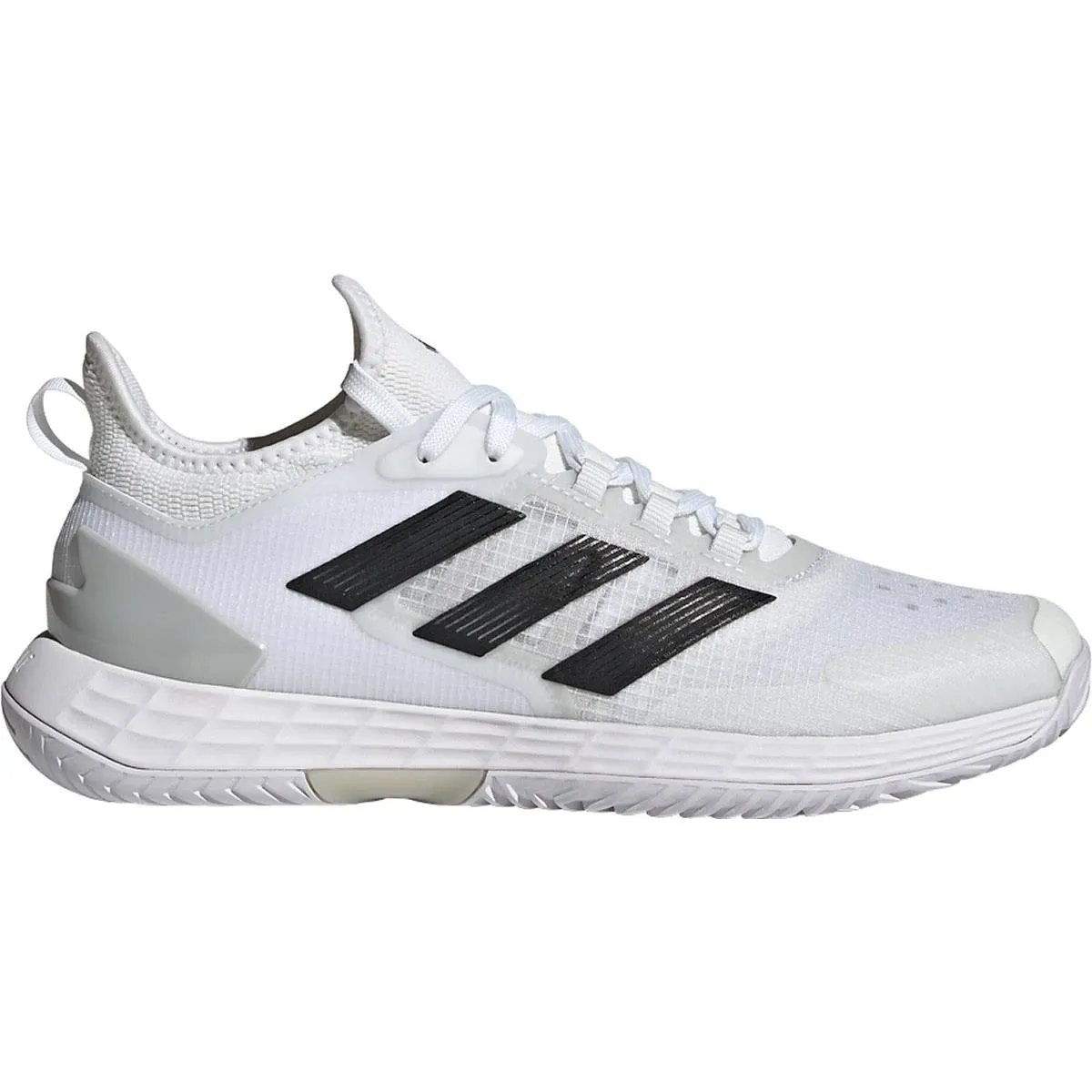 Adidas Men's Adizero Ubersonic 4.1 Tennis Shoes, Size 7.5, White/Black/Silver