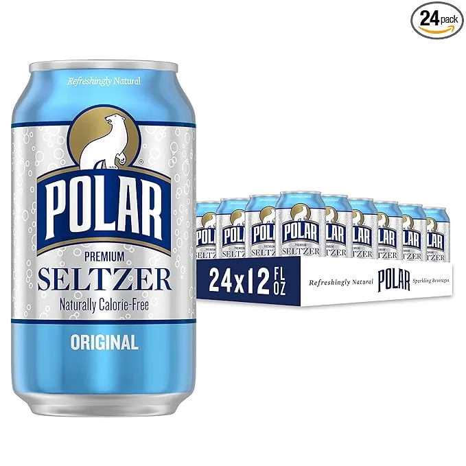 Polar Seltzer Water Original, 12 fl oz cans, 24 pack