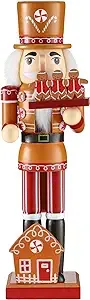 Karenhi Christmas Wooden Nutcracker 15 Inch Traditional Christmas Nutcracker ...