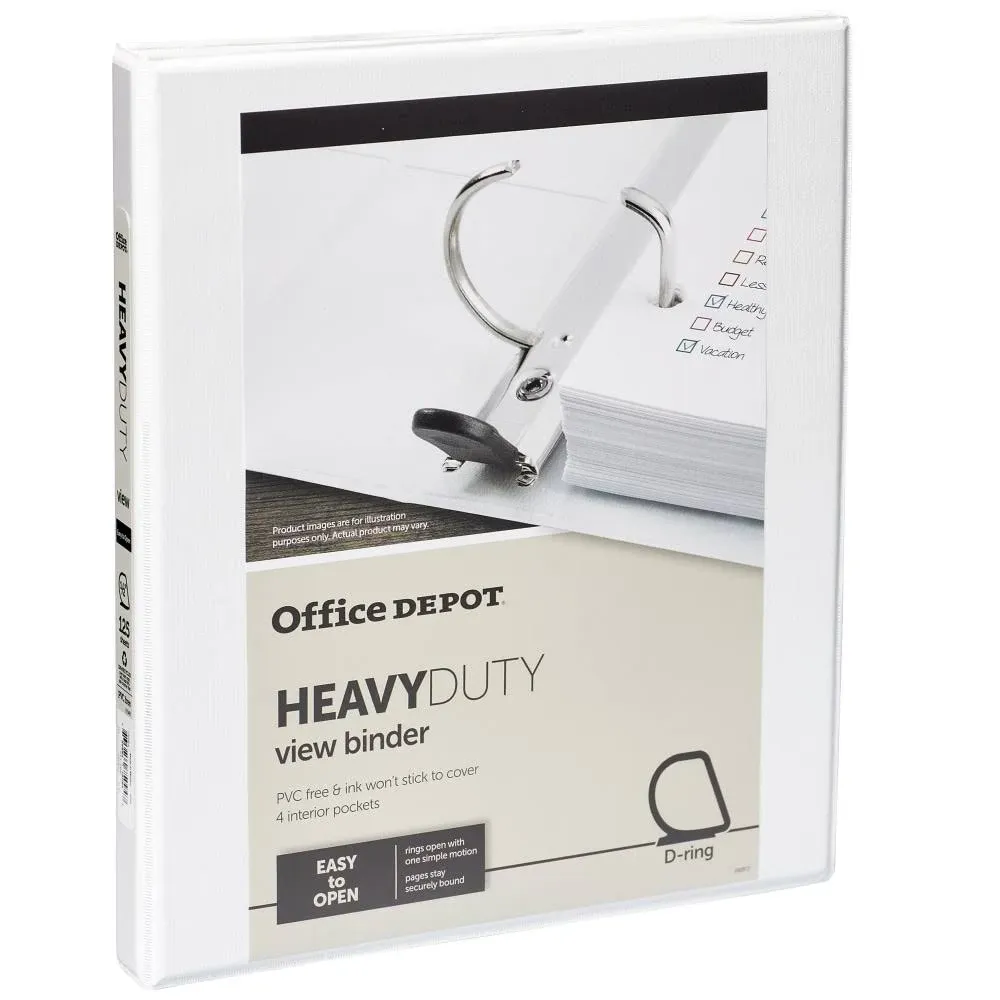 Office Depot Heavy-Duty View 3-Ring Binder