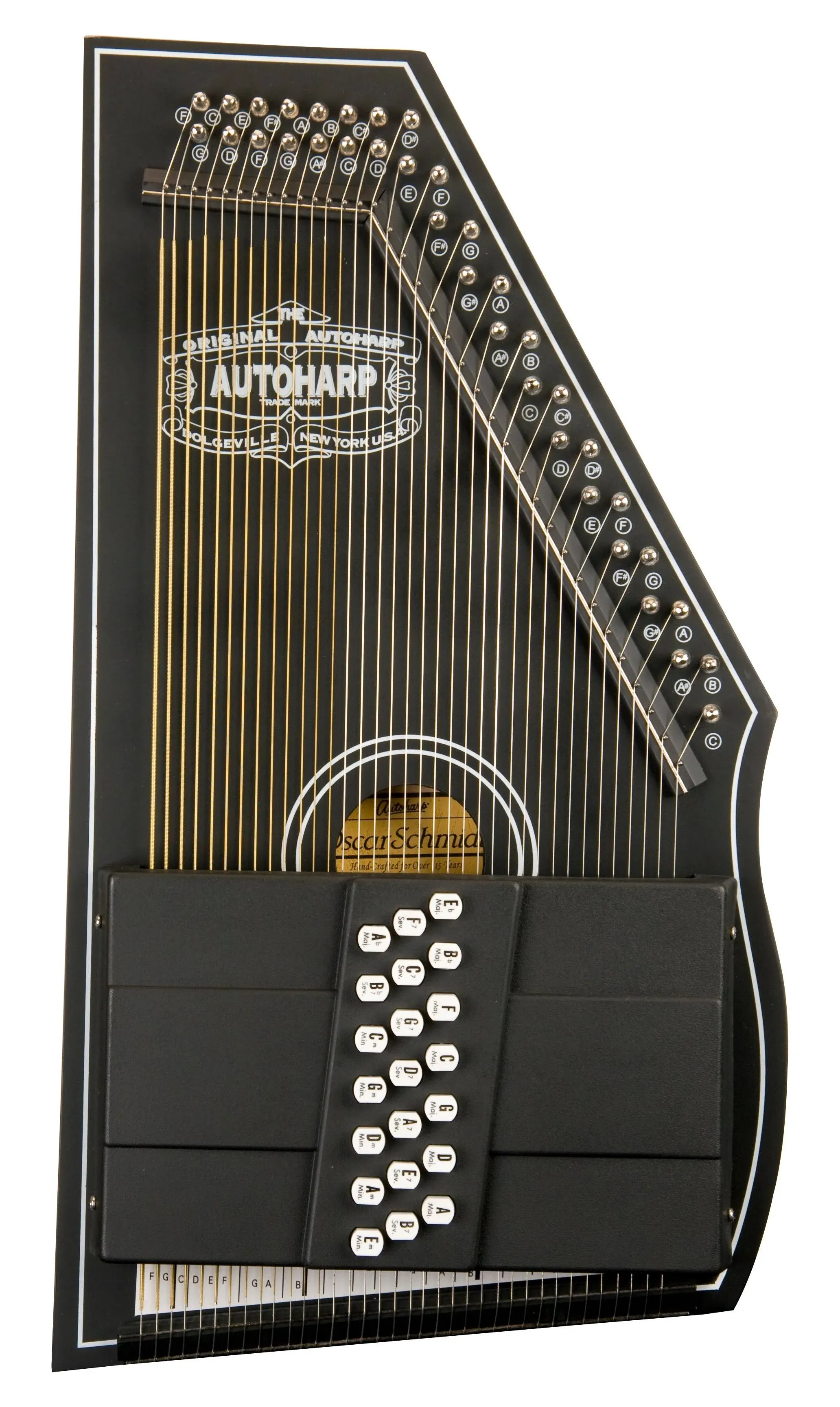 Oscar Schmidt OS73-CE 21 Chord 1930's Reissue Electric Autoharp-Black