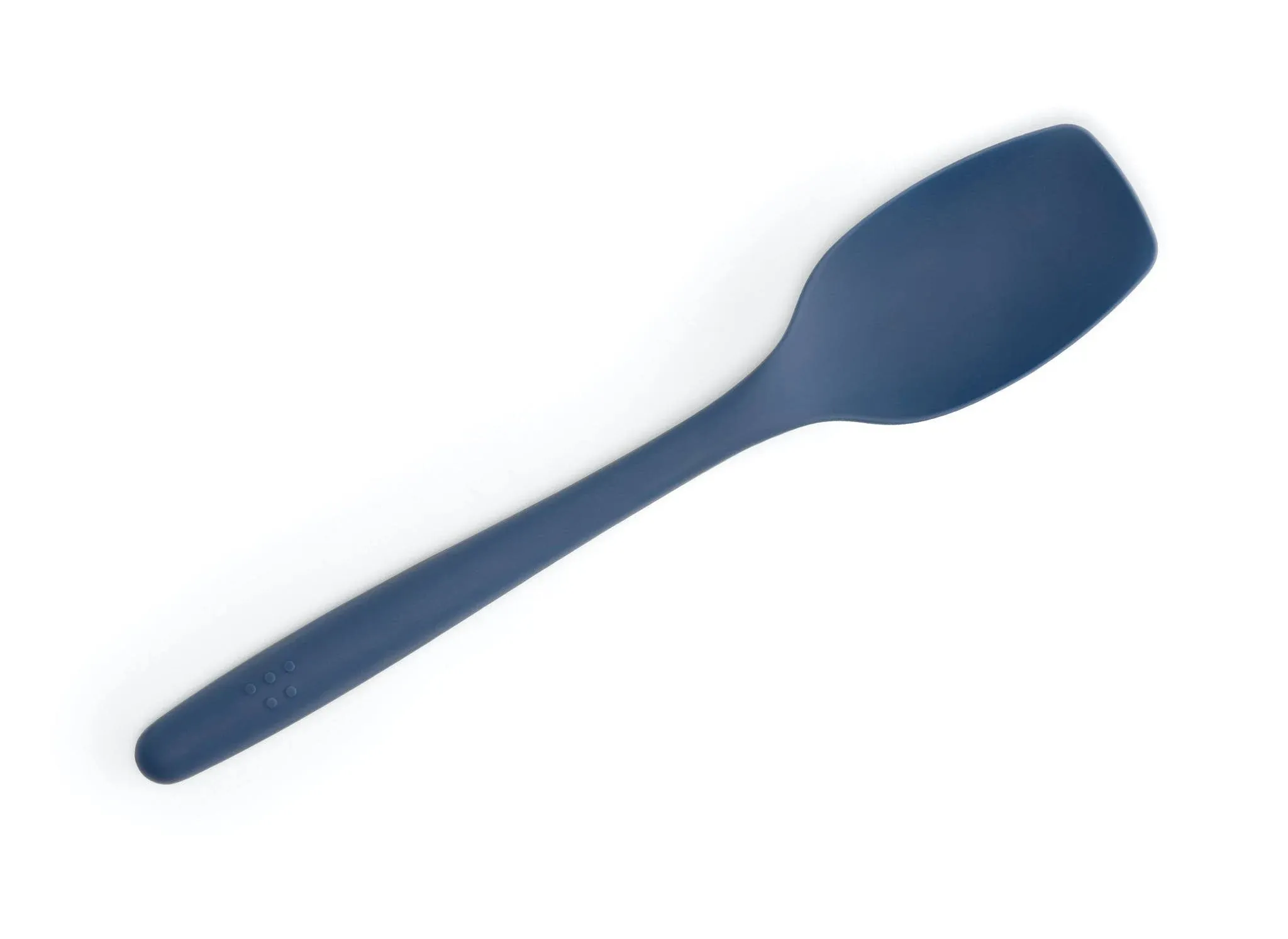 Misen Spoontula: hybrid for stirring, spooning, folding, and flipping. It's heat resistant, nonstick, with a rubber scraper, perfect for baking, easy care, and easy to use - 4 tools in one! - Blue