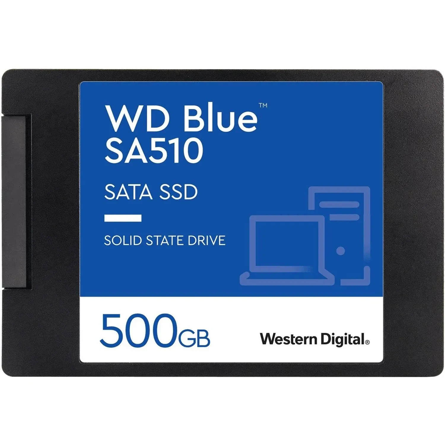 Western Digital 2TB WD Blue SA510 SATA Internal Solid State Drive SSD - SATA III 6 Gb/s, 2.5"/7mm, Up to 560 MB/s - WDS200T3B0A