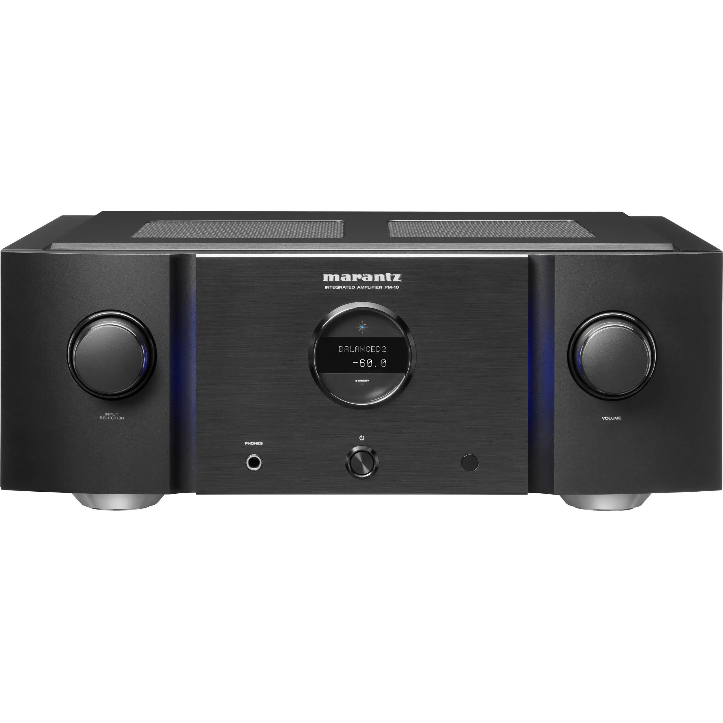 Marantz - PM-10 Integrated Amp, Dual Mono Power Amplifier from Single Amp, Balanced, Bridged Power Amplification - Black