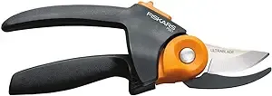 Fiskars SoftGrip Bypass Pruner 5/8" Tree and Branch Cutter - Bypass Pruning Shears and Garden Clippers with Sharp Precision-Ground Steel Blade