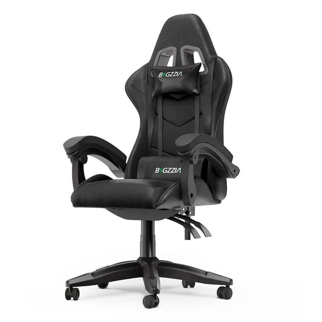 Bigzzia High-Back Gaming Chair PC Office Chair Computer Racing Chair PU Desk Task Chair Ergonomic Executive Swivel Rolling Chair with Lumbar Support