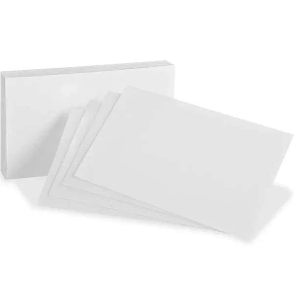 OXF10002EE Oxford® Blank Index Cards, 4&#034; x 6&#034;, White, 300 Per Pack