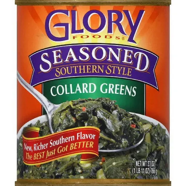 Glory Foods Collard Greens, 27 Oz (Pack of 12)