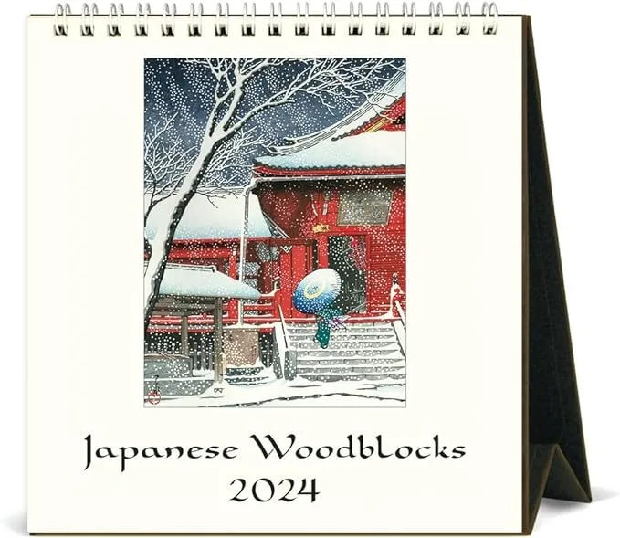 Cavallini & Co. Japanese Woodblocks 2024 Easel Desk CalendarCavallini & Co. Japanese Woodblocks 2024 Easel Desk Calendar