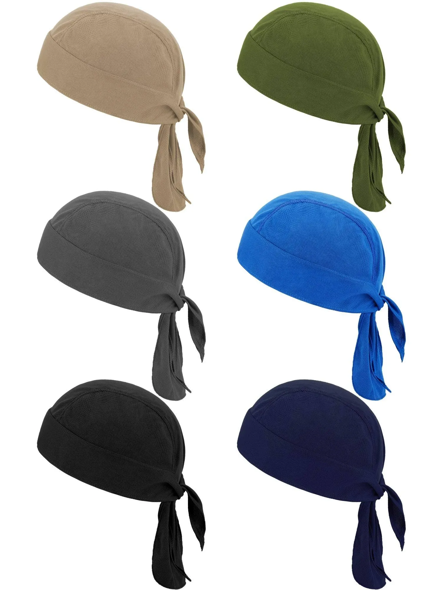 6 Pieces Sweat Wicking Beanie Cap