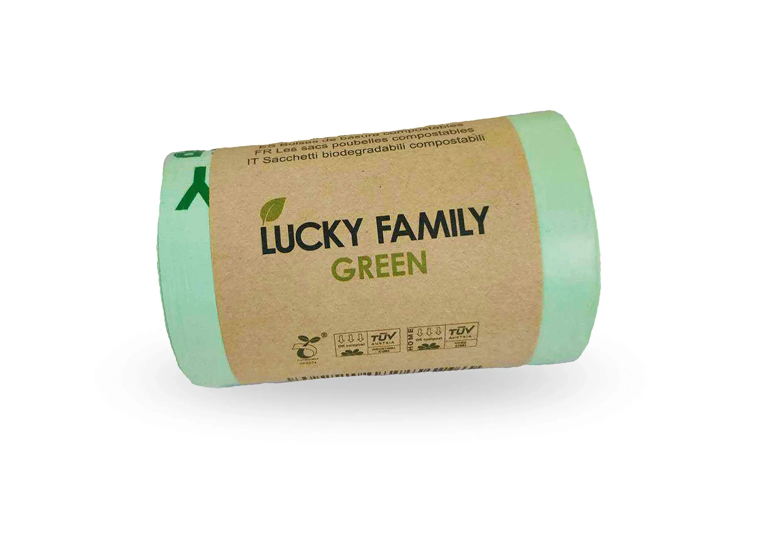 Innotak Lucky Family Green Compost Bags for Kitchen Countertop Bin 1.3 Up to ...