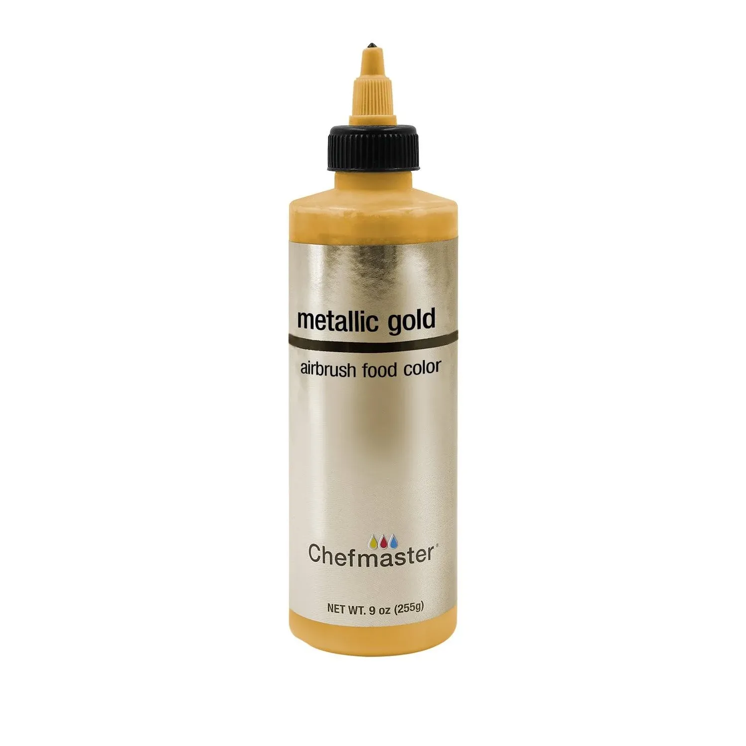 Chefmaster 9-Ounce Metallic Gold Airbrush Cake Decorating Food Color