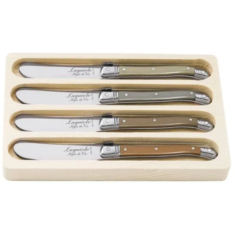 Laguiole Style de Vie Butter Knives Premium Line, Set of 4, Treasure