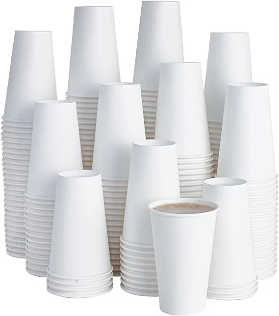 LITOPAK 210 Pack 16 oz Disposable Paper Coffee Cup, Hot/Cold Beverage Drinking Cups for Water, Paper Coffee Cups, White Paper Hot Coffee Cups, Suitabl