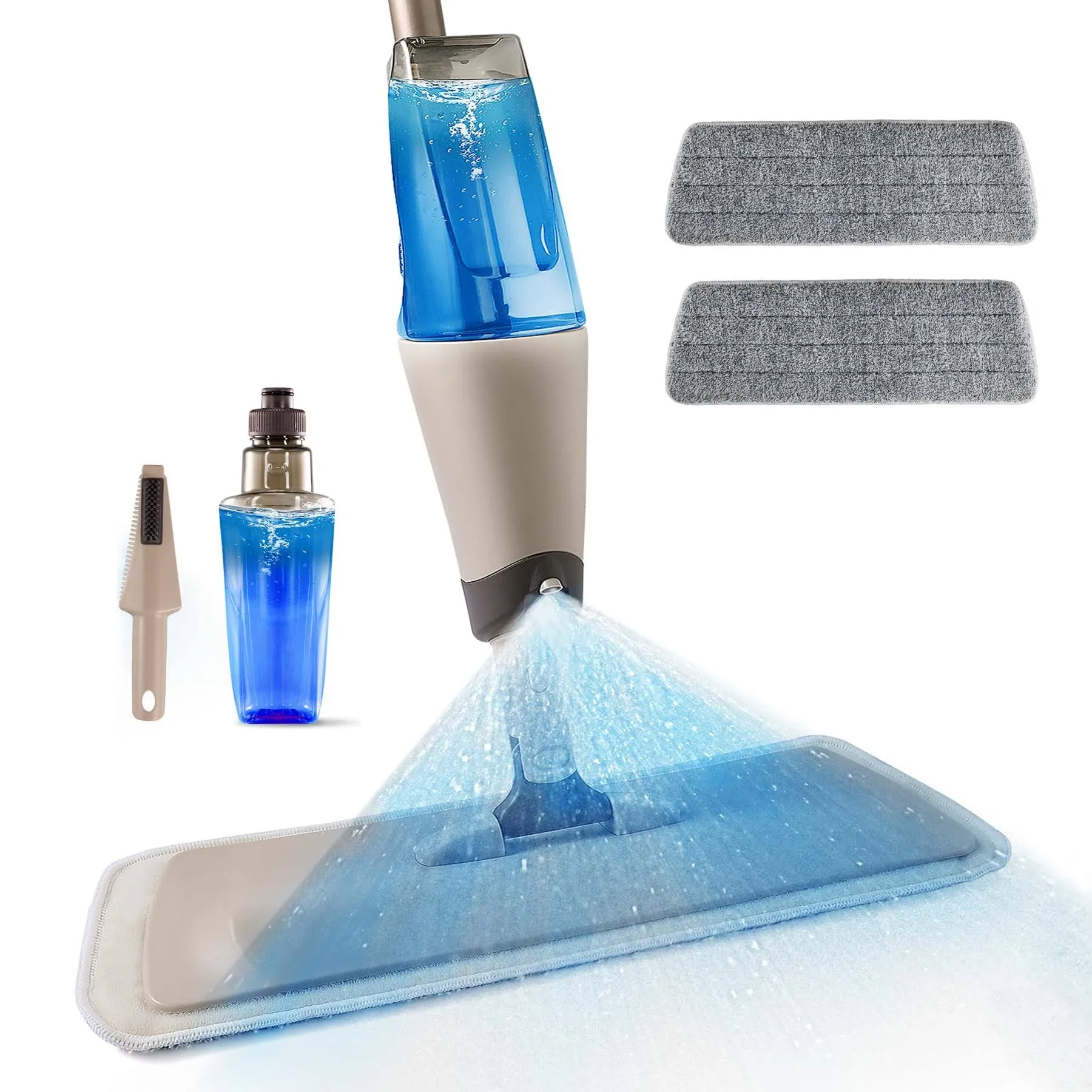 Eyliden Spray Mop, Mops for Floor Cleaning with 2pcs Microfiber Reusable Pads and ...